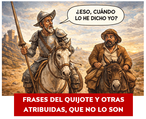 Frases del Quijote y otras muchas atribuidas que no lo son...